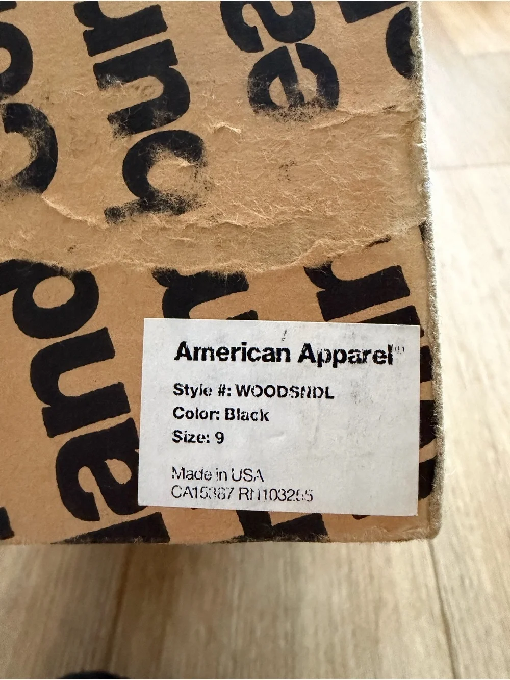 American Apparel Black Wooden Sandals